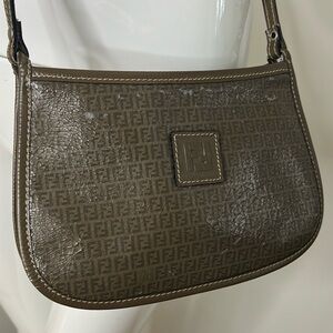 Fendi Vintage Small Double Compartment Crossbody Bag